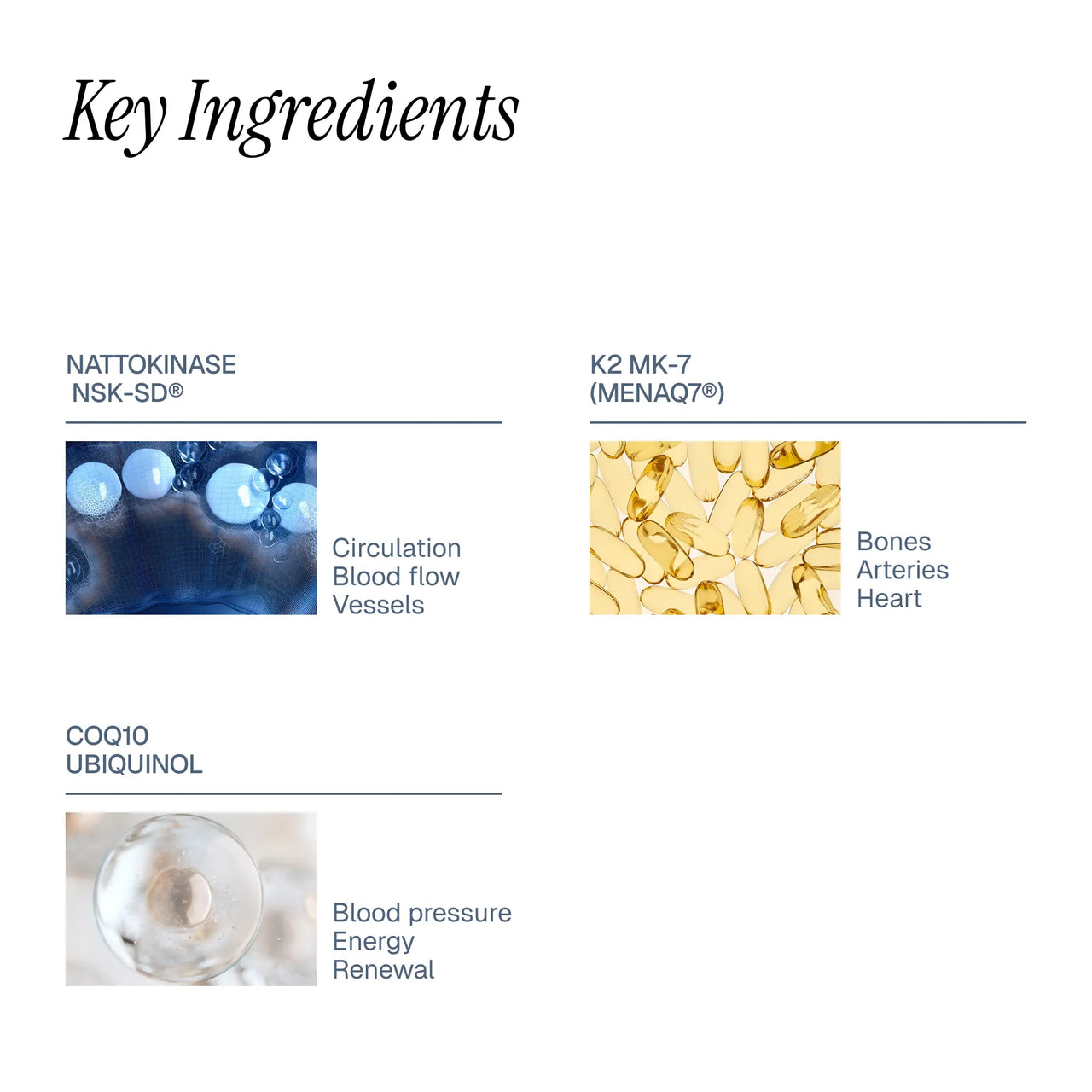 NIKAI™ Nattokinase + K2 + CoQ10 Cardiovascular Capsules