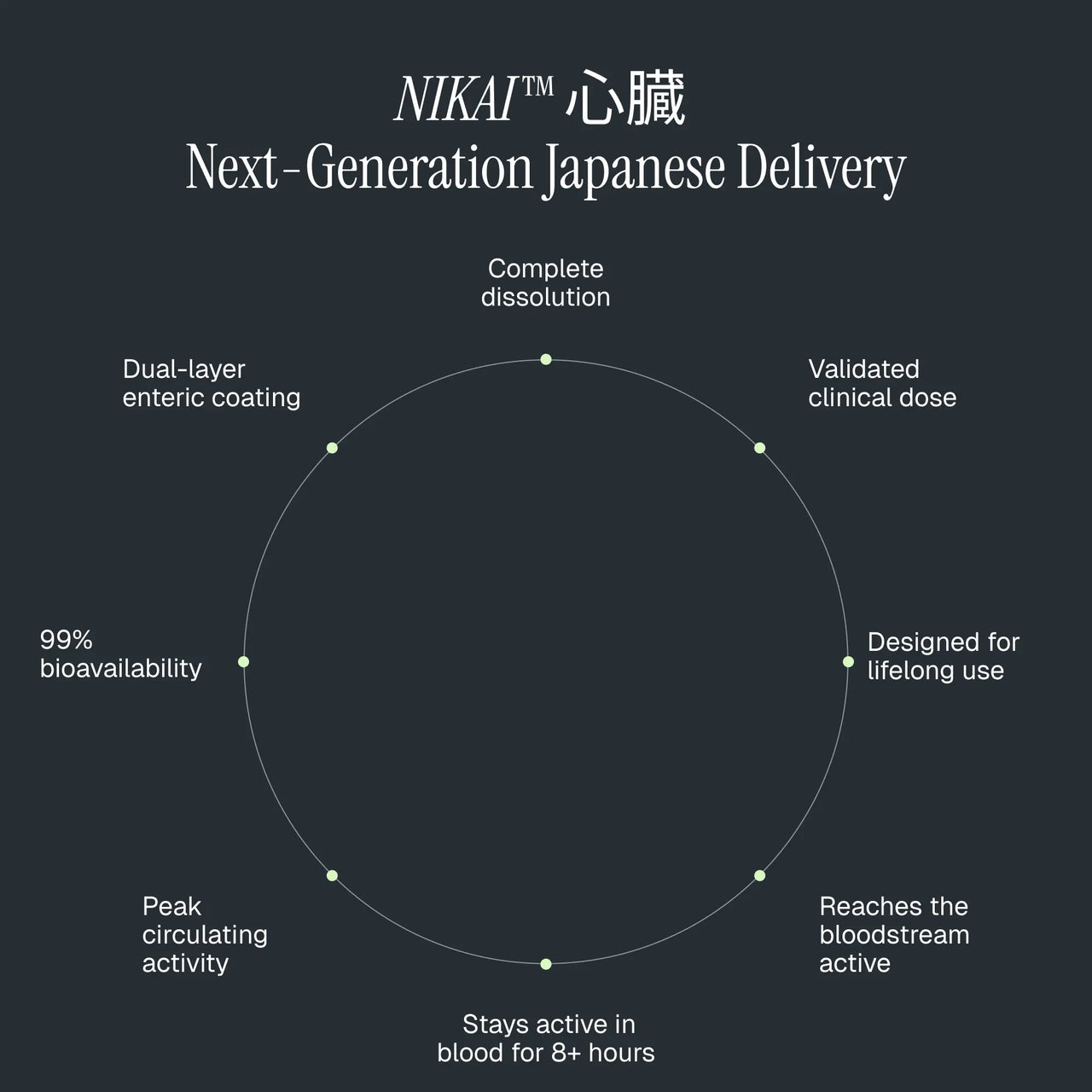 NIKAI™ Nattokinase + K2 + CoQ10 Cardiovascular Capsules