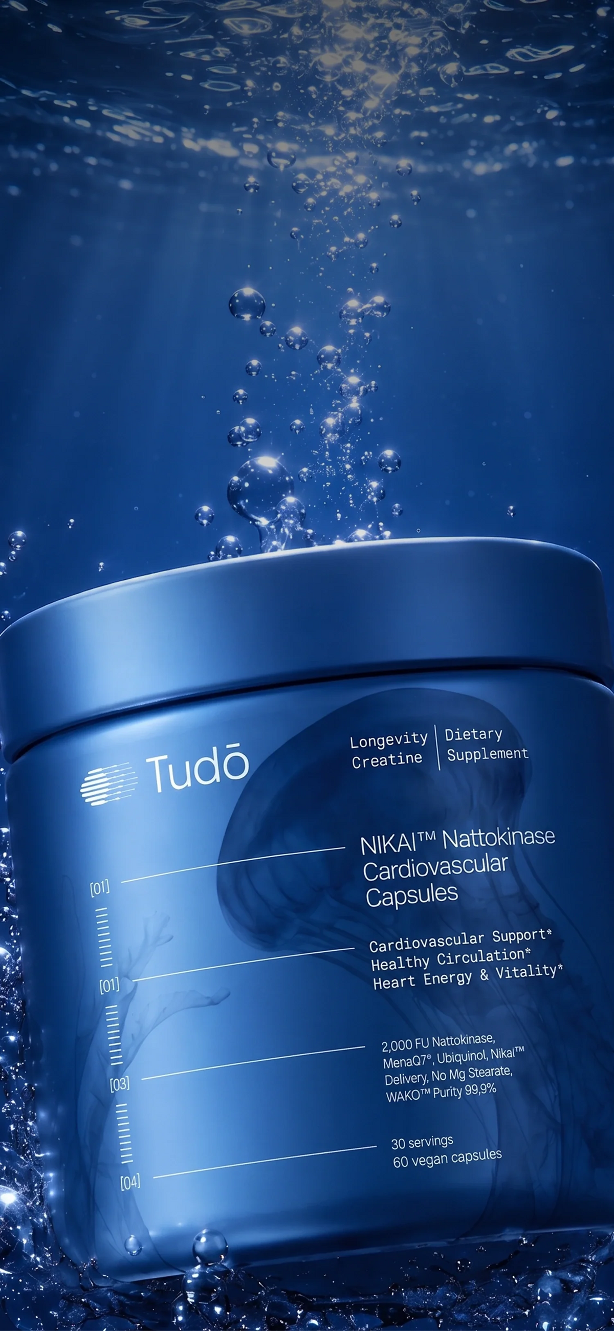 MIKRON™ Dual-Kinetic Creatine product with water splash