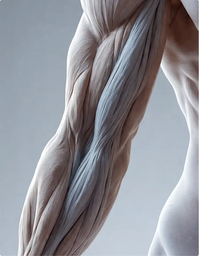 Creatine product — muscle anatomy illustration