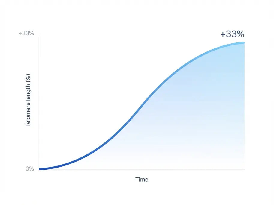 Chart: telomere length extension with Epithalon